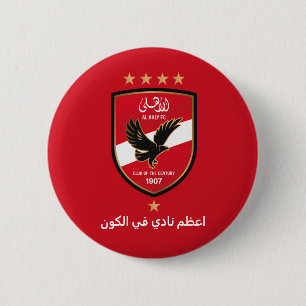 Bóton Redondo 5.08cm Time do Futebol Egípcio Al Ahly SC Fãs do Alahly