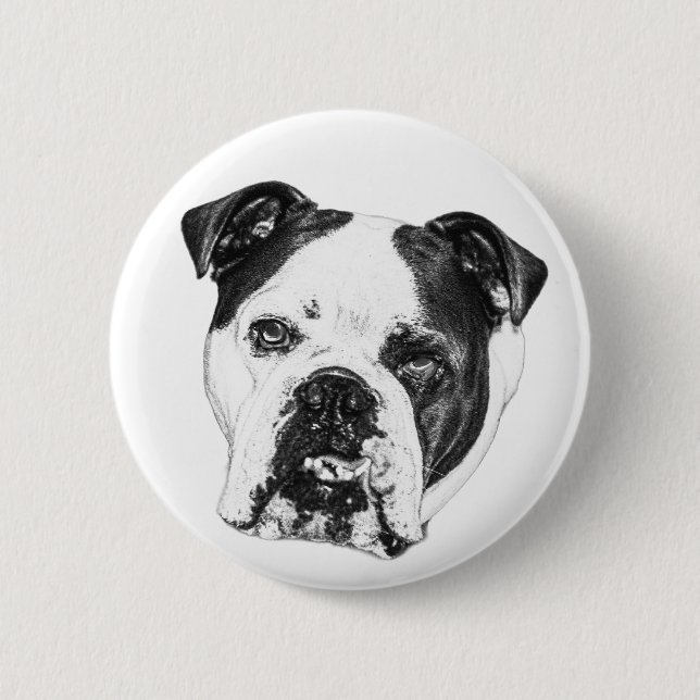 Bóton Redondo 5.08cm Tiny Bulldog Cheer Pin (Frente)