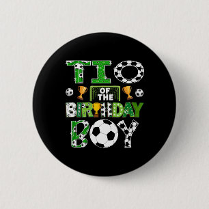 Bóton Redondo 5.08cm Tio do menino de aniversário jogador de futebol di
