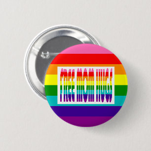Bóton Redondo 5.08cm Típica do arco-íris LGBT Grátis