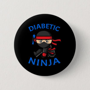 Bóton Redondo 5.08cm Tipo 1 Sensibilização para a diabetes Ninja T1d Cr