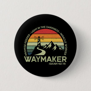 Bóton Redondo 5.08cm Tipografia Cristã Inspiradora Bíblia Waymaker