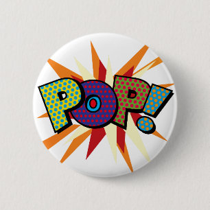 Bóton Redondo 5.08cm Tipografia Moderna Colorida Divertida POP