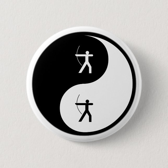 Bóton Redondo 5.08cm Tiro ao arco de Yin Yang (Frente)