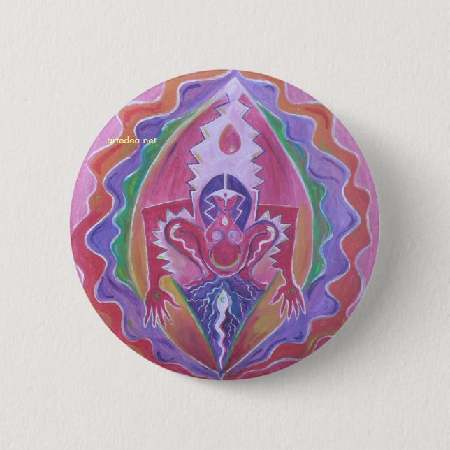 Bóton Redondo 5.08cm Tlazolteotl - Button (Frente)