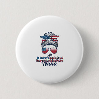 Bóton Redondo 5.08cm Toda Nana Patriótica Americana Design de Coqueiro