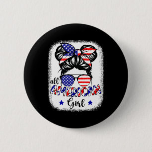 Bóton Redondo 5.08cm Todas as Meninas Americanas Camisas Usa Bandeira 4