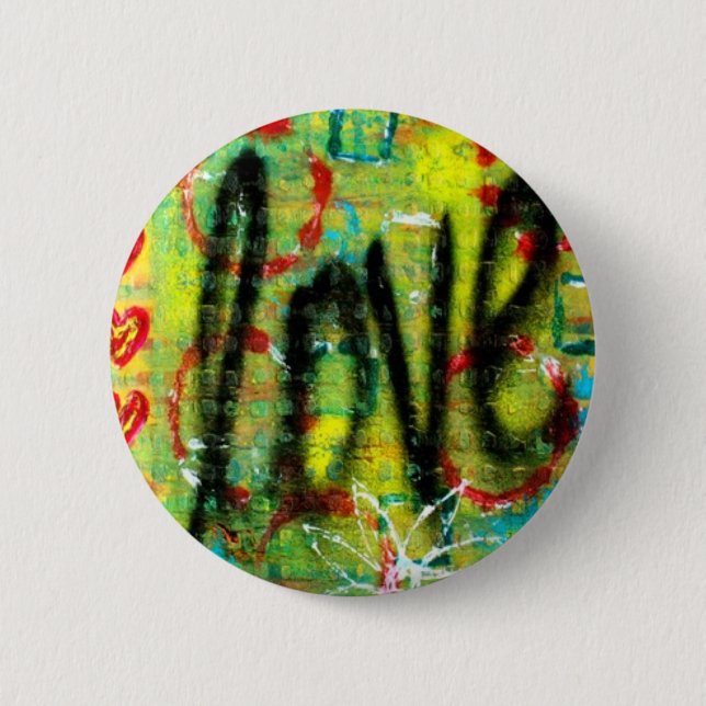 Bóton Redondo 5.08cm Todo começa com botão do amor (Frente)