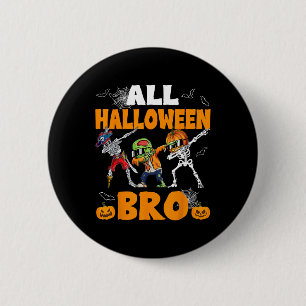 Bóton Redondo 5.08cm Todo o Halloween Irmão Dabbing Skeleton Jack O Lan