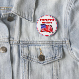 Bóton Redondo 5.08cm Todo Voto Importa Botão da Bandeira Americana