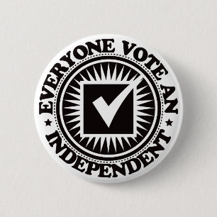 Bóton Redondo 5.08cm Todos vota um independente