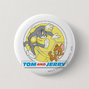 Bóton Redondo 5.08cm Tom and Jerry Soccer (Football) 8