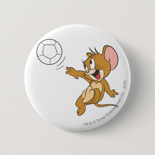 Bóton Redondo 5.08cm Tom e Jerry Soccer (Futebol) 1 (Frente)