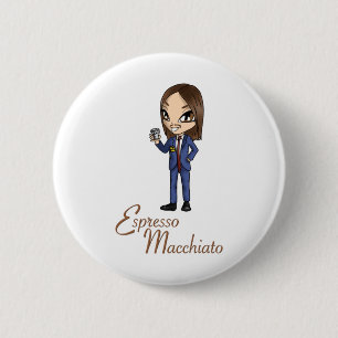Bóton Redondo 5.08cm Tommy Cash Espresso Macchiato Eurovisão 2025 Esto