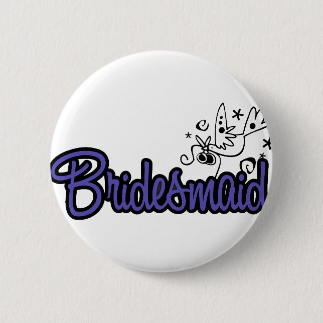 Bóton Redondo 5.08cm ToonDoveBridesmaidInd (Frente)