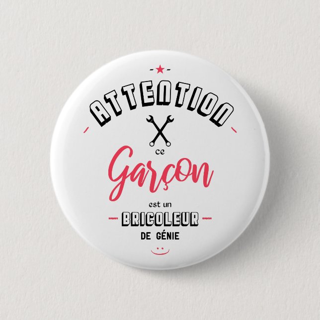 Bóton Redondo 5.08cm Topa-a-tudo de génie (Frente)