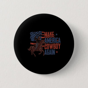 Bóton Redondo 5.08cm Torne o cowboy ocidental americano novamente retrô
