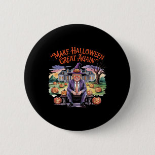 Bóton Redondo 5.08cm Torne o Halloween Grande Novamente Donald Trump Ma
