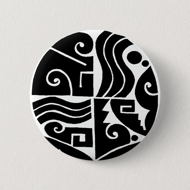 Bóton Redondo 5.08cm Tortuga Sudoeste (Frente)