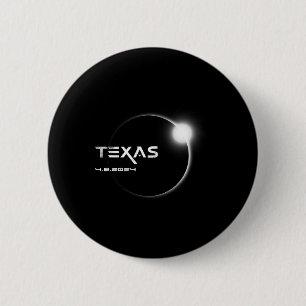 Bóton Redondo 5.08cm Total do Texas 4.08.2024 Eclipse Solar Total 2024