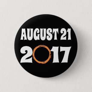 Bóton Redondo 5.08cm Total Solar Eclipse August 21 2017