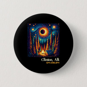 Bóton Redondo 5.08cm Total Solar Eclipse Clinton Arkansas