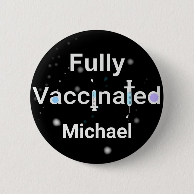 Bóton Redondo 5.08cm Totalmente Vacinado (Frente)