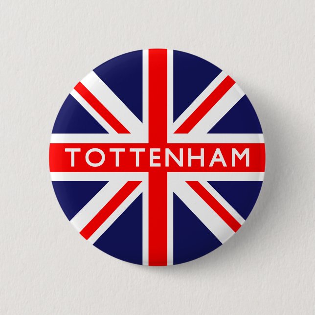 Bóton Redondo 5.08cm Tottenham UK Flag (Frente)
