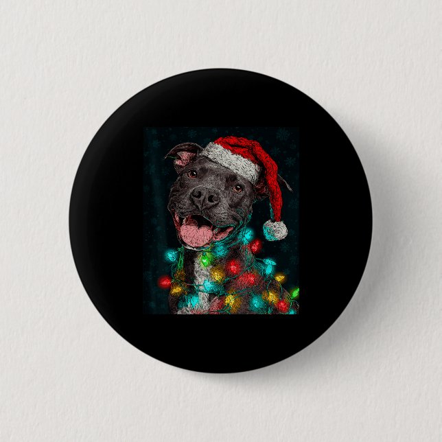 Bóton Redondo 5.08cm Touro de Natal Ligado (Frente)