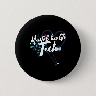Bóton Redondo 5.08cm Trabalhador de Saúde da Tecnologia de Saúde Mental