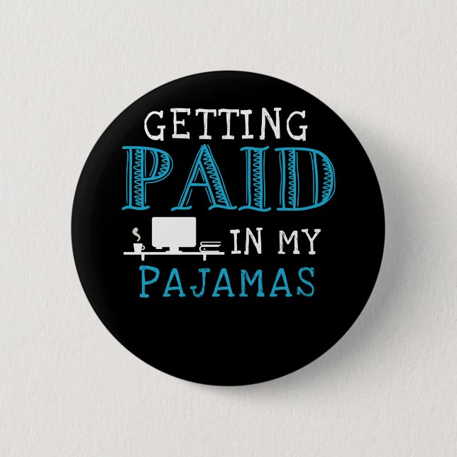 Bóton Redondo 5.08cm Trabalho De Casa Engraçado No Homeoffice (Frente)