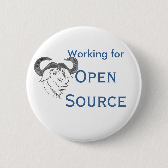 Bóton Redondo 5.08cm Trabalho para Open Source (Frente)