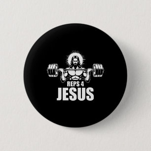 Bóton Redondo 5.08cm Trabalhos de elevação de peso cristão de Jesus Gym