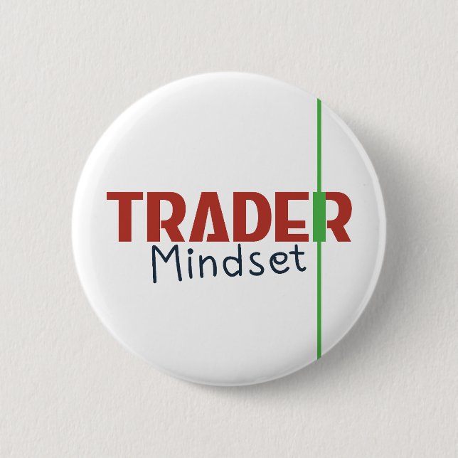 Bóton Redondo 5.08cm Trader Mindset – Discipline, Focus, Trading Psycho (Frente)