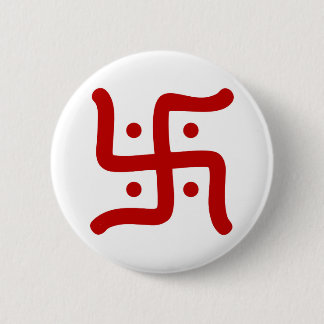 Bóton Redondo 5.08cm tradicional hindu swastika, índio, símbolo religio