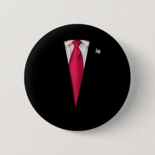 Bóton Redondo 5.08cm Traje do Presidente Trump Fácil Fantasia de Hallow