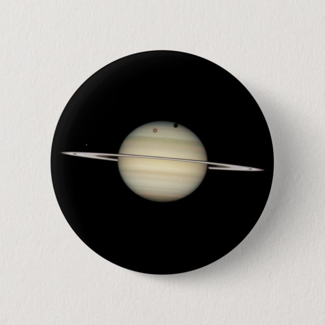 Bóton Redondo 5.08cm Trânsito Quádruplo da Lua de Saturno (Frente)
