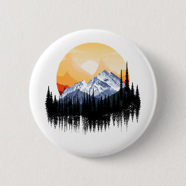 Bóton Redondo 5.08cm Travelling in mountains graphic