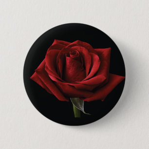 Bóton Redondo 5.08cm travesseiro decorativo Rosa vermelha