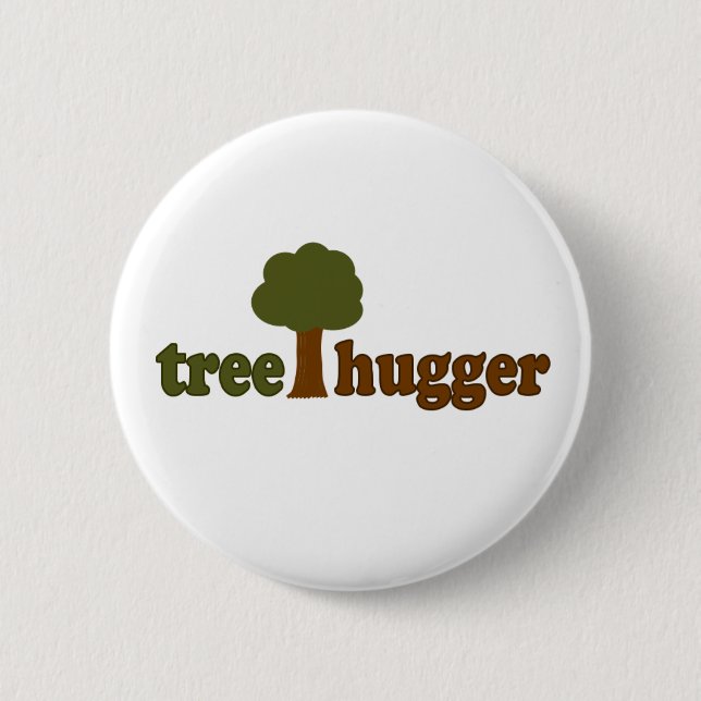 Bóton Redondo 5.08cm Treehugger (árvore) (Frente)