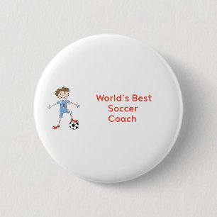 Bóton Redondo 5.08cm Treinador de Melhor Futebol do Mundo