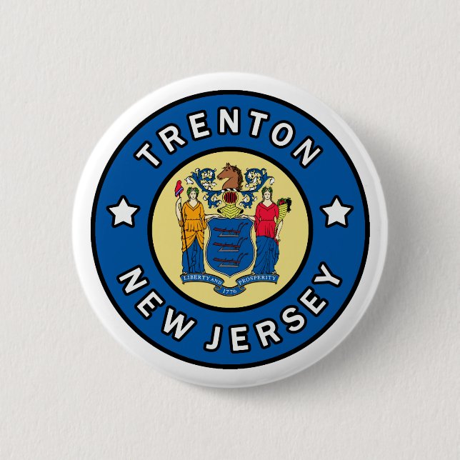 Bóton Redondo 5.08cm Trenton Nova Jérsei (Frente)