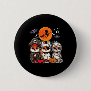 Bóton Redondo 5.08cm Três Esquilos Engraçados Pirata Pirata Boo Mummy H