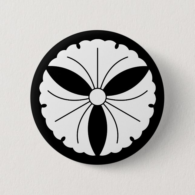 Bóton Redondo 5.08cm Três folhas de ginkgo (Frente)