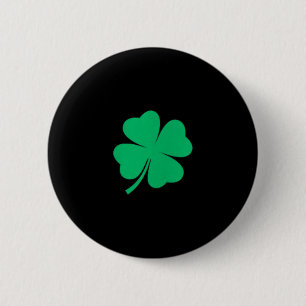 Bóton Redondo 5.08cm Trevo de quatro folhas bolso trevo irlandês st.pat