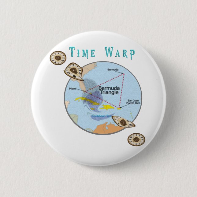 Bóton Redondo 5.08cm Triângulo das Bermudas (Frente)