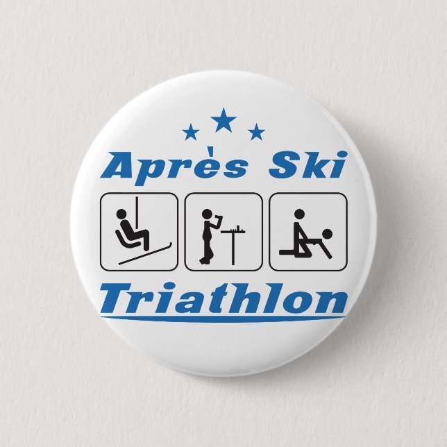 Bóton Redondo 5.08cm Triathlon do esqui de Apres (Frente)