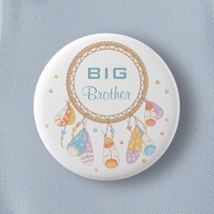 Bóton Redondo 5.08cm Tribal Dreamcatcher Boho Big Brother