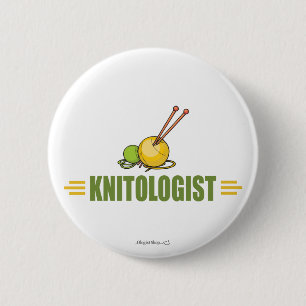 Bóton Redondo 5.08cm Tricô Humorístico