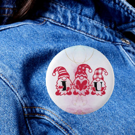 Bóton Redondo 5.08cm Triplet Love: I Love You Three Gnomes Button